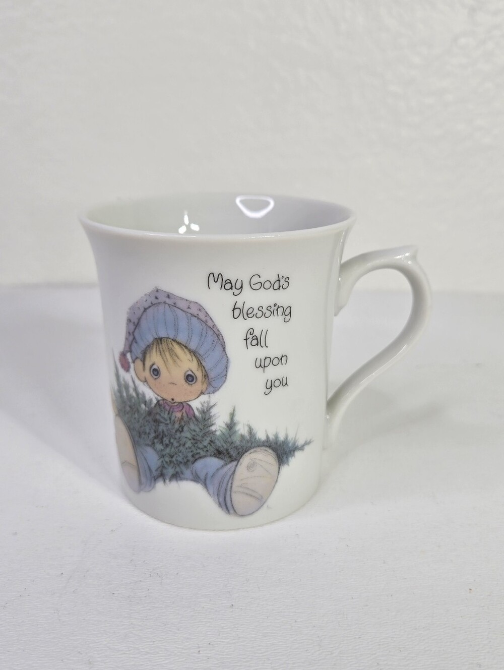 Precious Moments Coffee Mug Cup May Gods Blessings Fall Upon You Enesco 1989 VTG